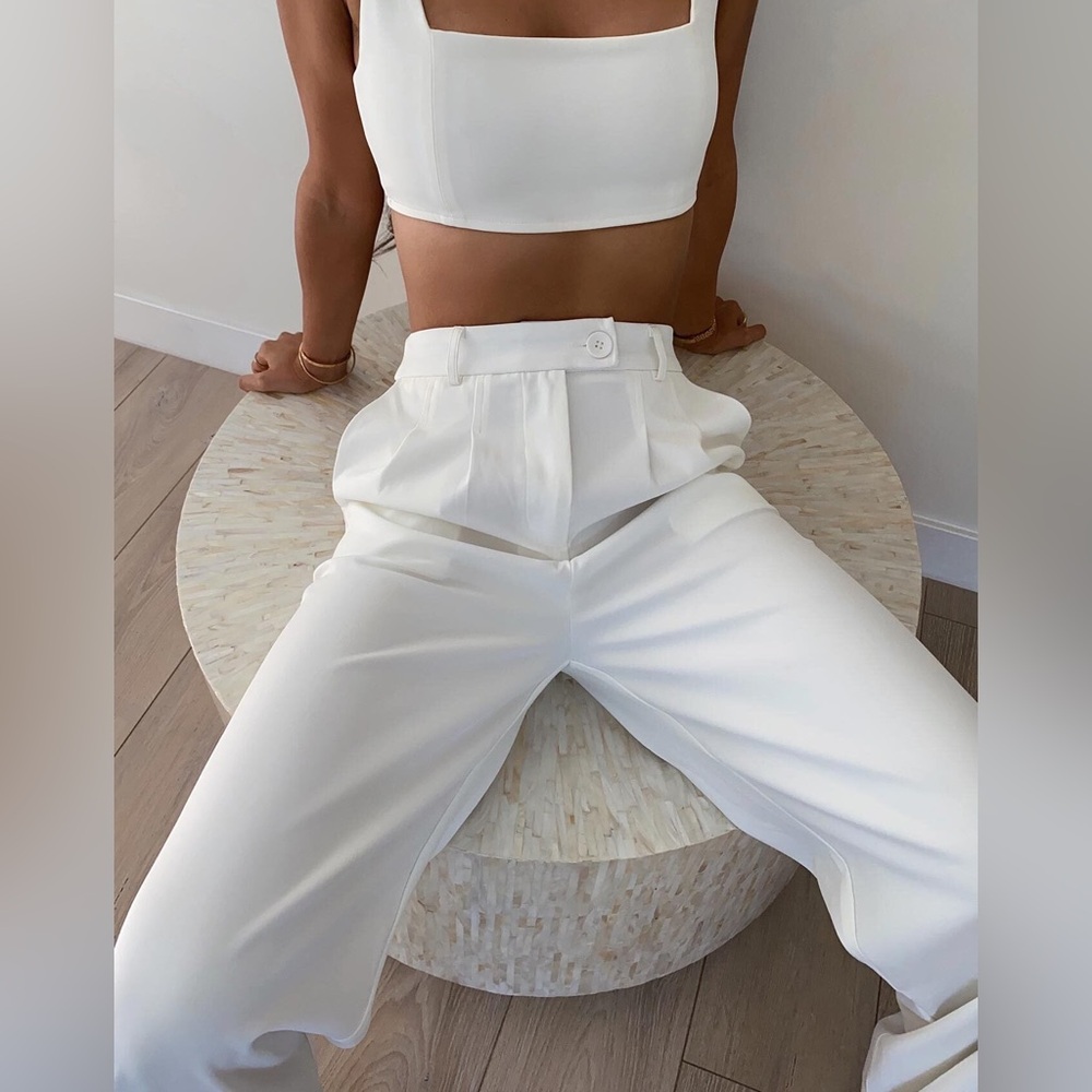 Princess Polly Huxley Pants White🤍